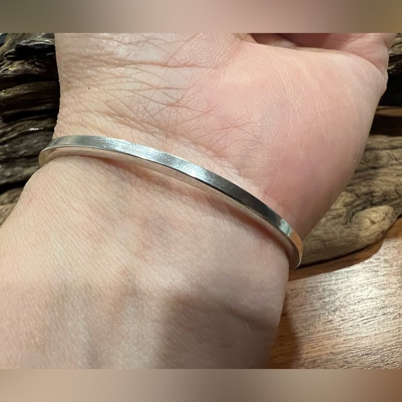 Authentic Mexican Alpaca Pink White Daisy Cuff Bracelet Abalone MOP Small Bangle - Picture 6 of 7